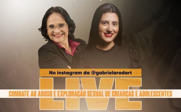 Damares participará de live com Gabriela Rodart sobre o combate ao abuso e exploração sexual de crianças e adolescentes