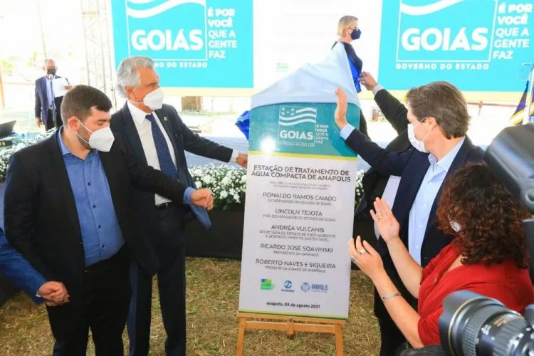 Em Anápolis, Caiado inaugura Estação de Tratamento de Água e estruturas operacionais da Saneago, com investimento de R$ 14,2 milhões
