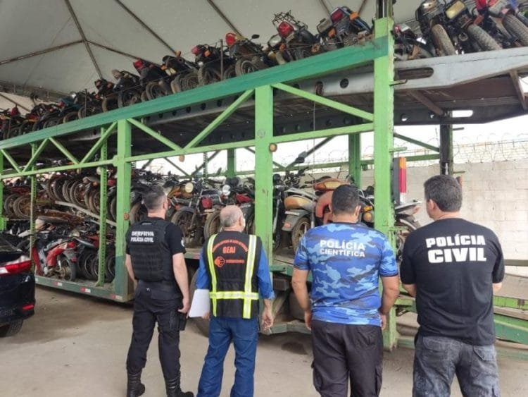 Polícia Civil e Detran deflagram Operação Moto Legal e apreendem 176 motocicletas irregulares