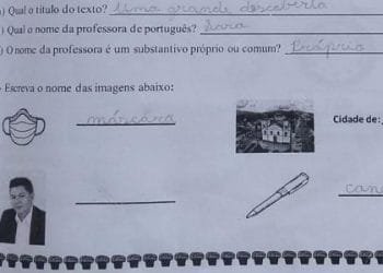 Tarefa de escola municipal faz propaganda do prefeito em Pirenópolis
