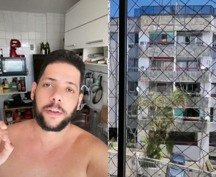 Jovem leva bronca de vizinha por andar de cueca em seu apartamento e post viraliza