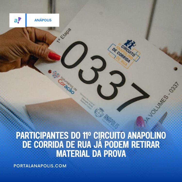 Participantes do 11º Circuito Anapolino de Corrida de Rua já podem retirar material da prova