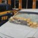 Droga é apreendida em carro transportado por cegonha