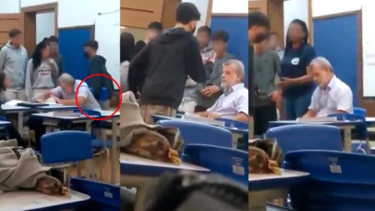 Professor é atacado por aluno em sala de aula; vídeo causa indignação