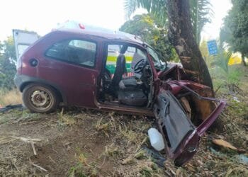 Acidente na BR-153: Uma pessoa morre e três ficam feridos em colisão com árvore