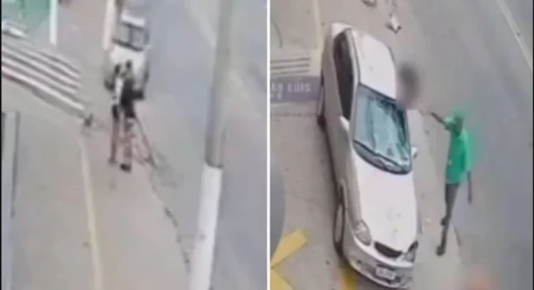 VÍDEO: Casal é atropelado enquanto se beija na calçada