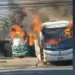 Ônibus são incendiados por milicianos no Rio de Janeiro