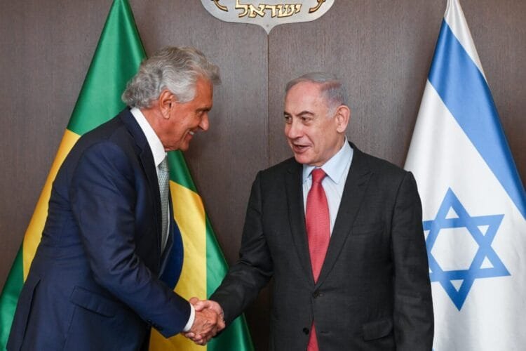 Governador Ronaldo Caiado se reúne com primeiro-ministro de Israel, Benjamin Netanyahu