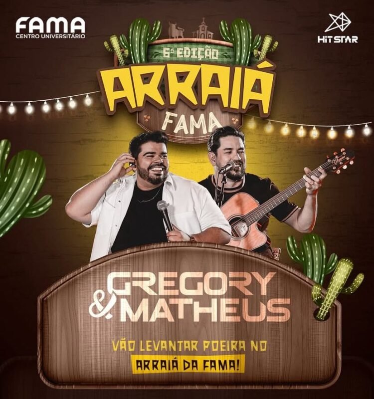 Gregory & Mateus comandam show especial no Arraiá FAMA com muita música e solidariedade