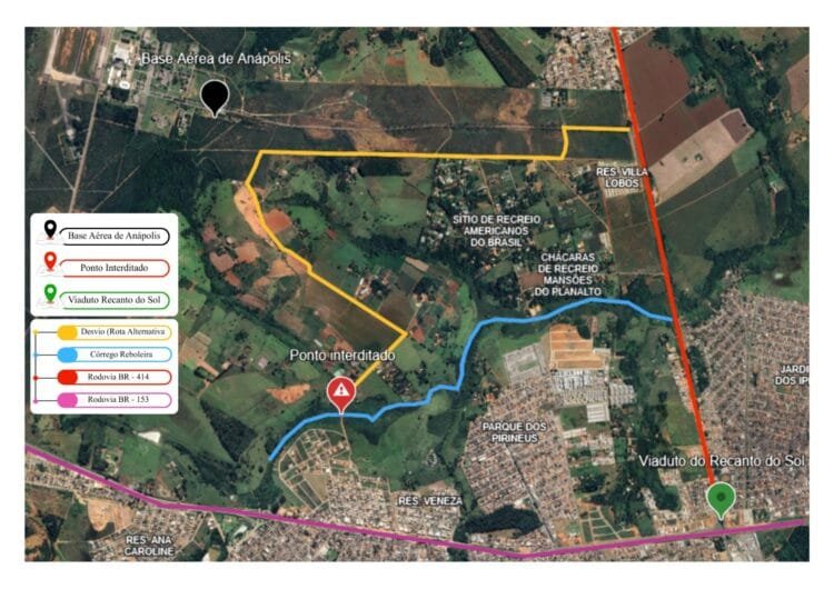 Prefeitura de Anápolis aproveita feriadão para finalizar travessia sobre Córrego Reboleiras; via será interditada