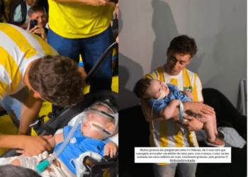 Durante o Acorda Goiás, Gustavo Gayer promove reencontro emocionante entre Nikolas Ferreira e o bebê Kailan