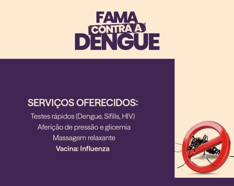 Fama Educação realiza blitz contra a dengue com vacinação, testes rápidos e orientação gratuita em Anápolis