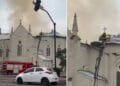 Incêndio atinge igreja centenária em Flores da Cunha (RS) e mobiliza comunidade pela recuperação