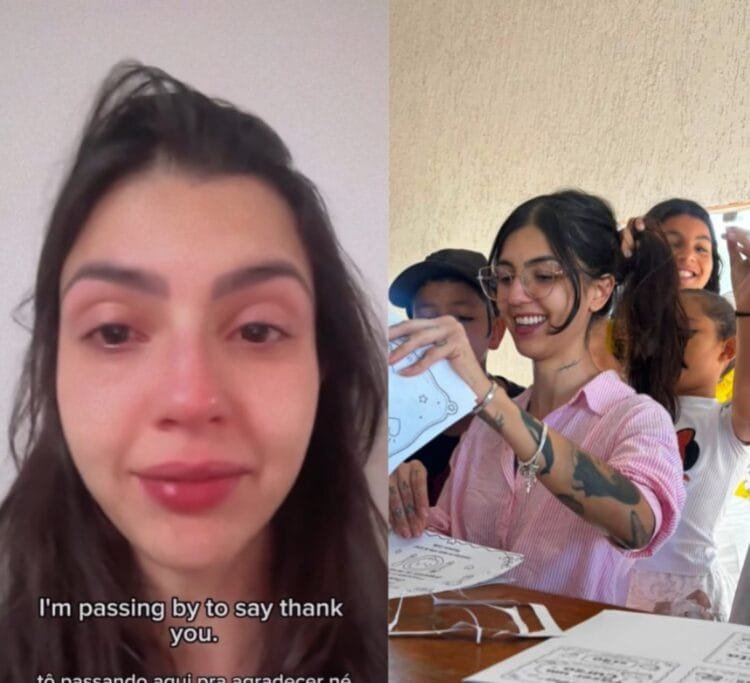 Entre lágrimas, anapolina emociona ao revelar o que viveu durante ação com crianças em instituto de Anápolis