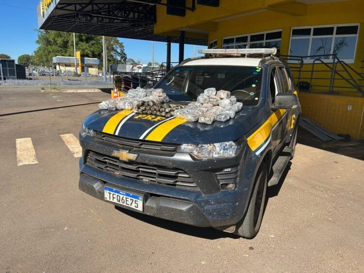 PRF encontra 37 kg de haxixe escondidos em tanque de combustível e prende motorista na BR-153