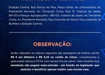 Confira as rotas e horários de ônibus para a ExpoAna 2026; tarifa será cobrada