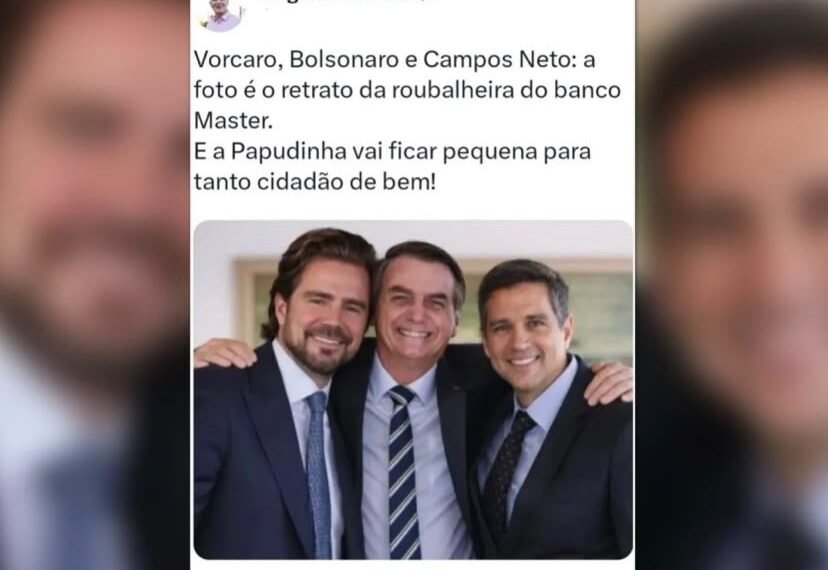 Justiça mantém condenação de deputado do PT por montagem com Bolsonaro e dono do Banco Master